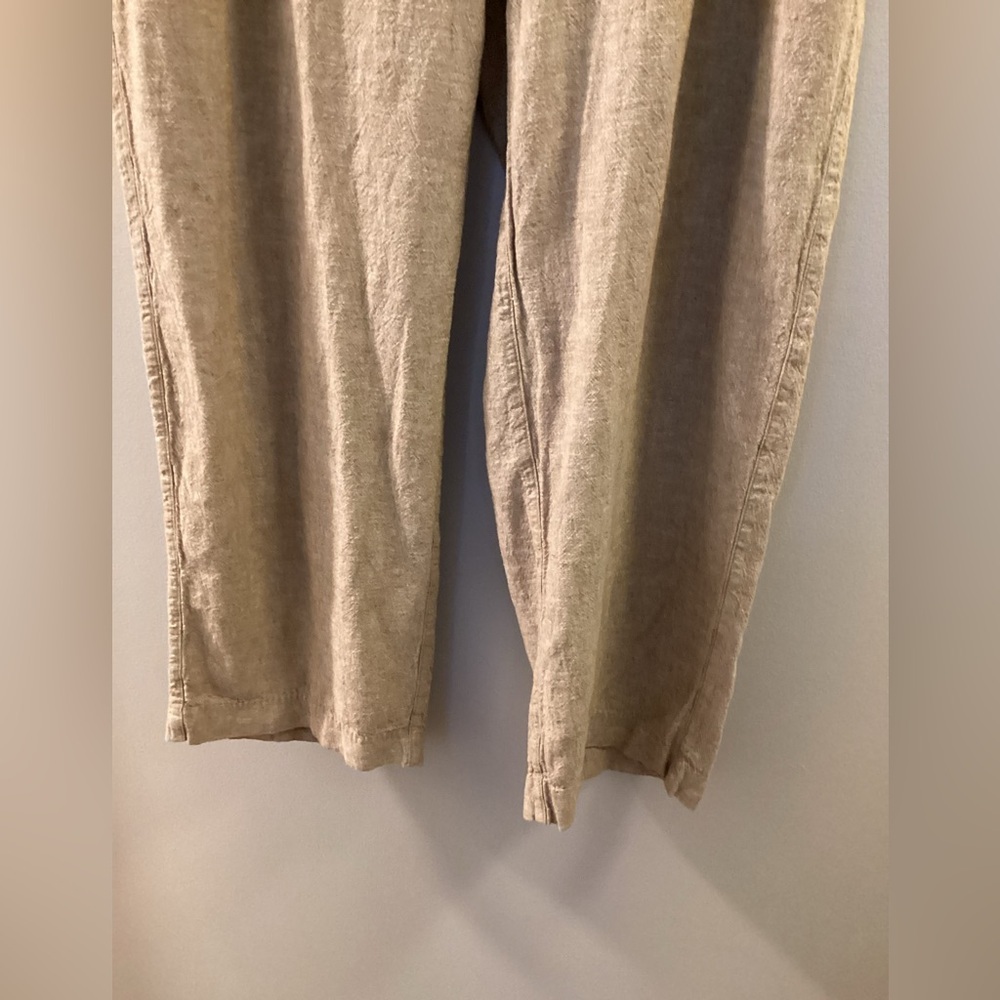 Old Navy linen blend Taylor wide leg trouser light tan Woman’s size XL - Picture 7 of 15